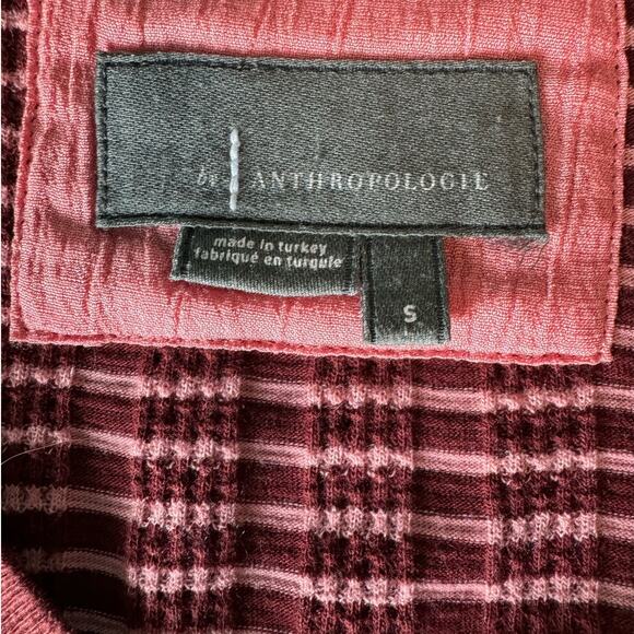 Anthropologie Hannah Pink & Red Stripe V Neck Blouse Women's Small - Picture 8 of 8